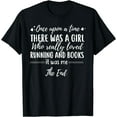 thumbnail image 1 of A Girl love Running And Books T-Shirt Black 2X-Large, 1 of 4