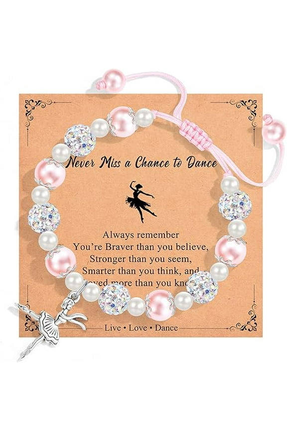 A Girls Dance Performance Gift, Ballerina Ballet Bracelet Jewelry, Perfect For Dance Teams.