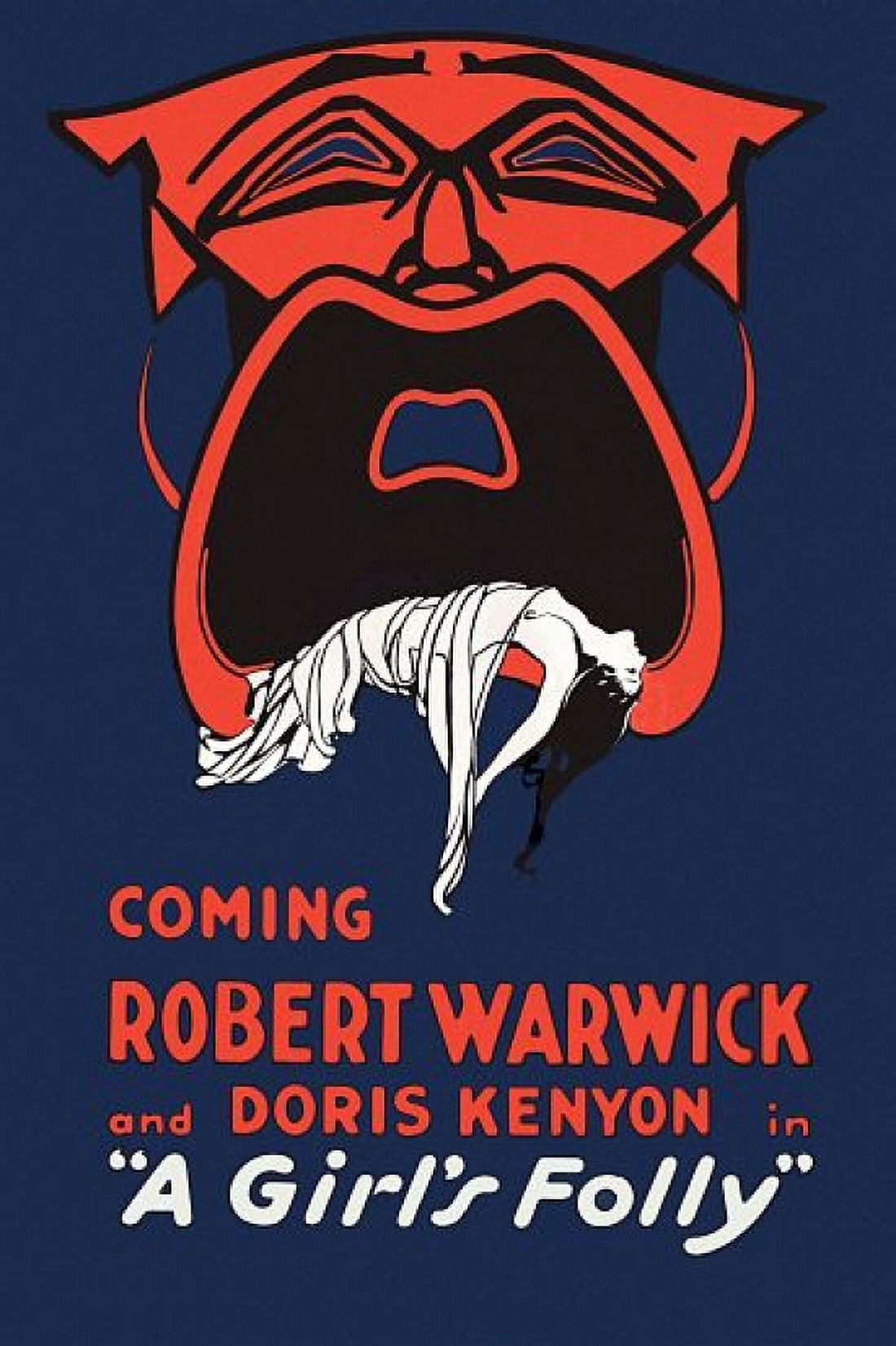 A Girls Folly Robert Warwick 1917 Vintage Movie Canvas Art - (24 x 36)