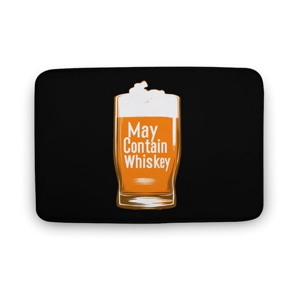 A Glass Of Beer May Contain Whiskey Welcome Door Mat for Home Entrance Outdoors Mats Entry Rugs Non Slip Coral Velvet Inside Floor Mats 15.7"x23.6"