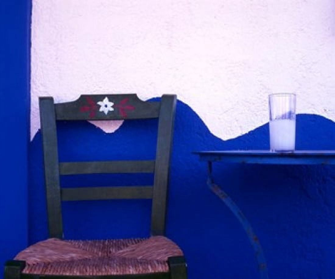 A Glass of Ouzo on a Taverna table South Crete Greece Canvas Art - Steve Outram DanitaDelimont (39 x 32)