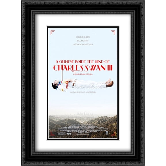 A Glimpse Inside the Mind of Charles Swann III 18x24 Black Ornate Wood Framed Movie Poster with Double Matting