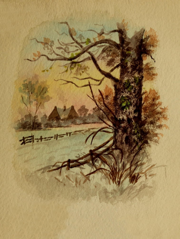 A Glimpse of Christmas Woodland 1887 Snowy Landscape Canvas Art - Annie C McQueen (24 x 36)