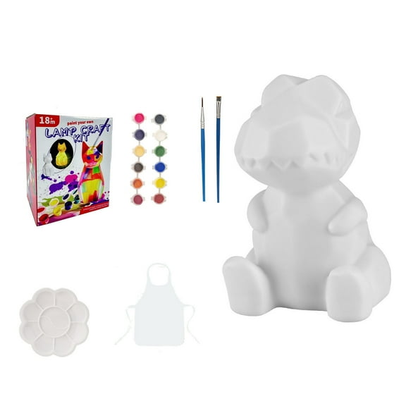 A Glowing Soft Vinyl Animal Figurine Painting Craft Kit For Kids Creative Coloring Activity Night Light Toy 5.12X2.95X2.76 Inch