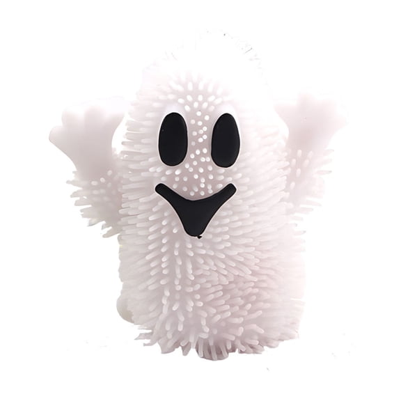 A Glowing White Ghost Squeeze Toy A Halloween Stress Relief Soft Plush Light Up Doll For Fun