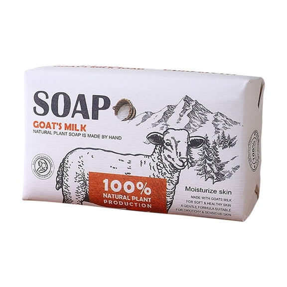 A Goat Milk Pulling Soap Bar For Face & Body Cleansing Oil Control Moisturizing Natural Handmade Skin Care 250G Plastic Jar