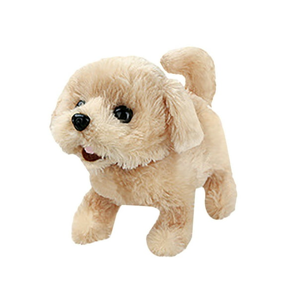 A Golden Retriever Electronic Plush Dog Toy Electric Walking Barking For Kids Play