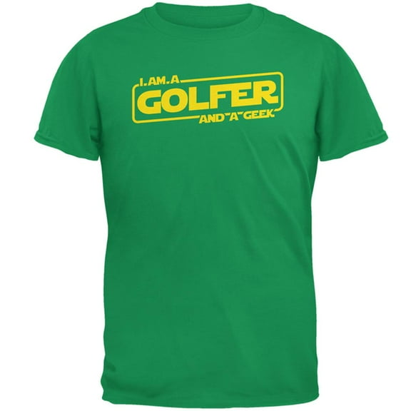 A Golfer and a Geek Mens T Shirt Irish Green 3X-LG