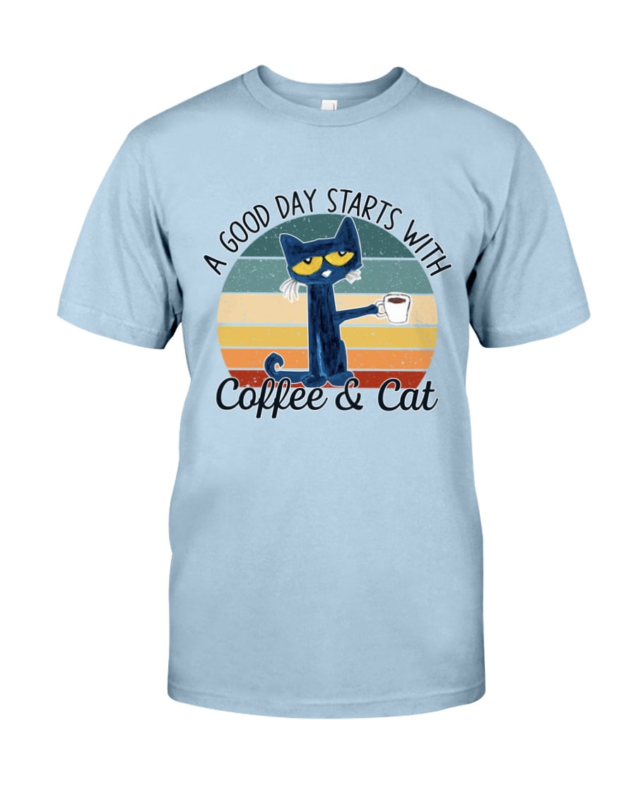 A Good Day Starts With Coffee & Cat Classic TShirt