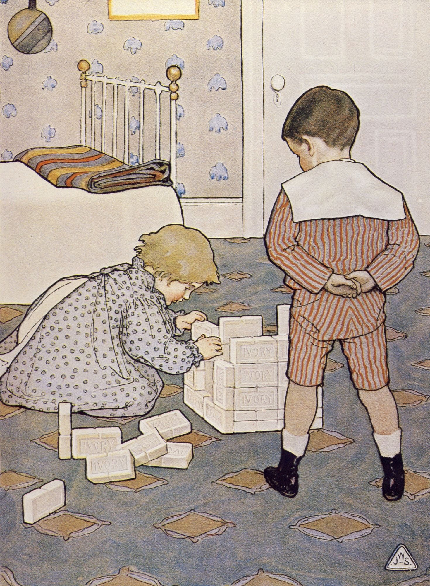 A Good Foundation Canvas Art - Jessie Willcox Smith (24 x 36)