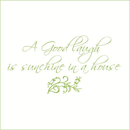 A Good Laugh is Sunshine in a House Vinyl Quote - Medium - Green Apple