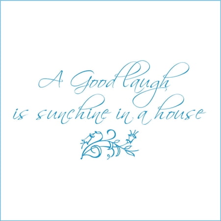 A Good Laugh is Sunshine in a House Vinyl Quote - Small - Azul