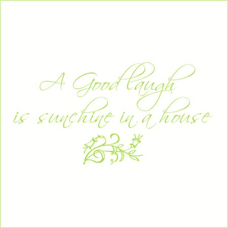 A Good Laugh is Sunshine in a House Vinyl Quote - Small - Lime