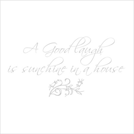 A Good Laugh is Sunshine in a House Vinyl Quote - Small - Silver