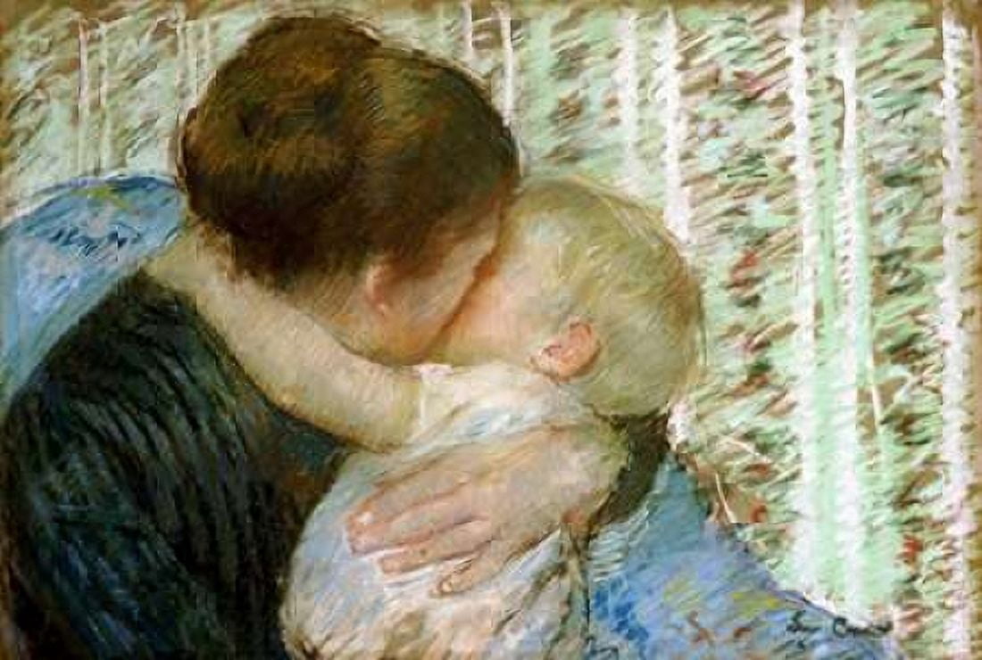 A Goodnight Hug Canvas Art - Mary Cassatt (20 x 28)