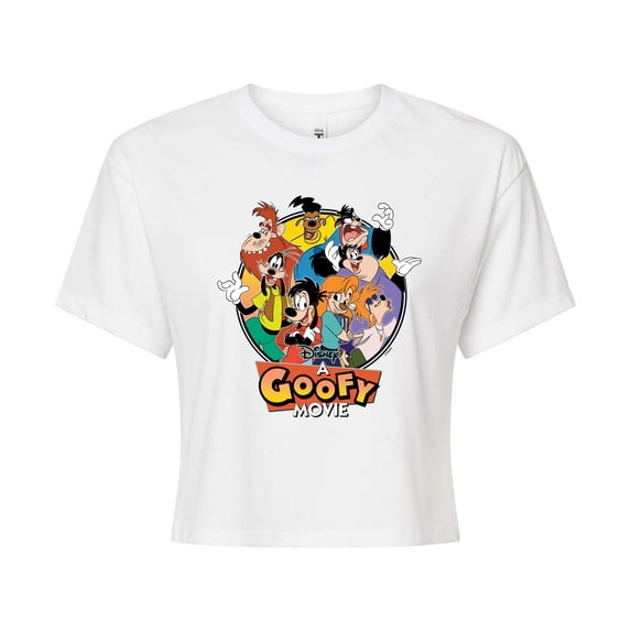A Goofy Movie - Goofy Max And Friends - Juniors Cropped Short Sleeve Graphic T-Shirt