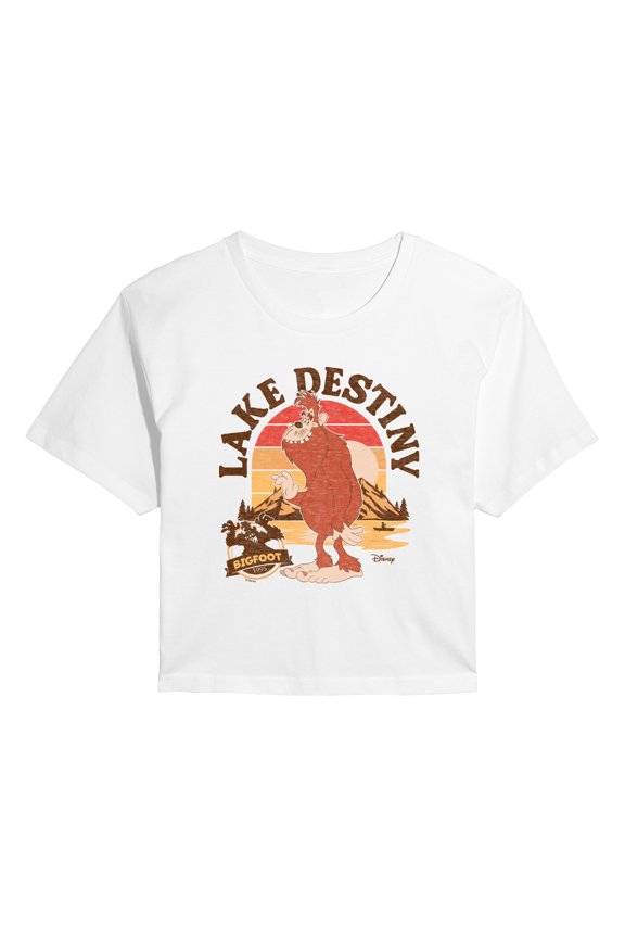 - Lake Destiny Bigfoot - Juniors Cropped Graphic T-Shirt