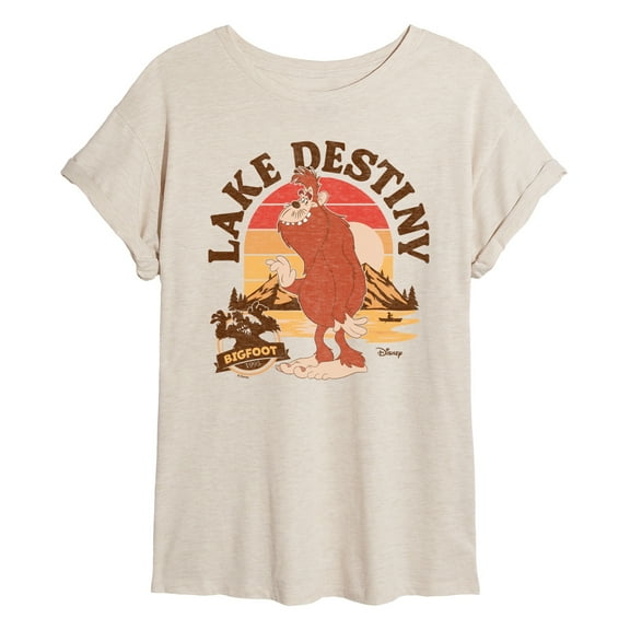A Goofy Movie - Lake Destiny Bigfoot - Womens Oversized Graphic T-Shirt