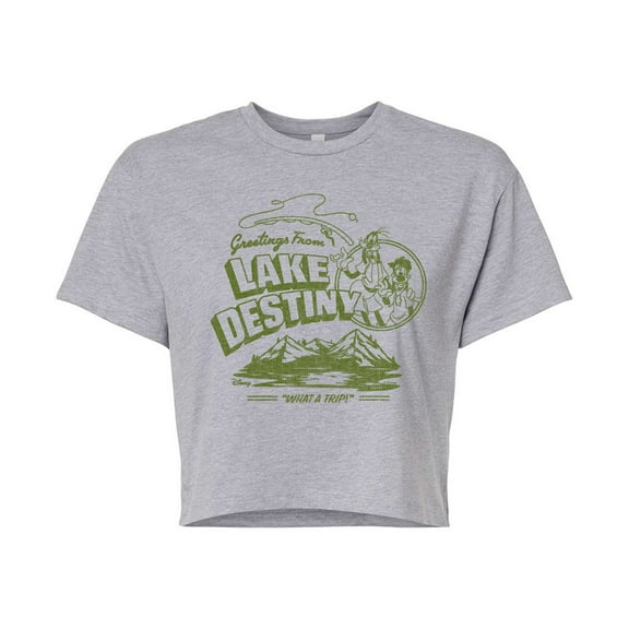 A Goofy Movie - Lake Destiny - Juniors Cropped Short Sleeve Graphic T-Shirt