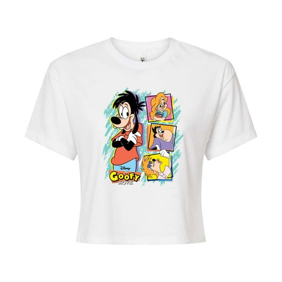 A Goofy Movie - Max And Friends - Juniors Cropped Short Sleeve Graphic T-Shirt