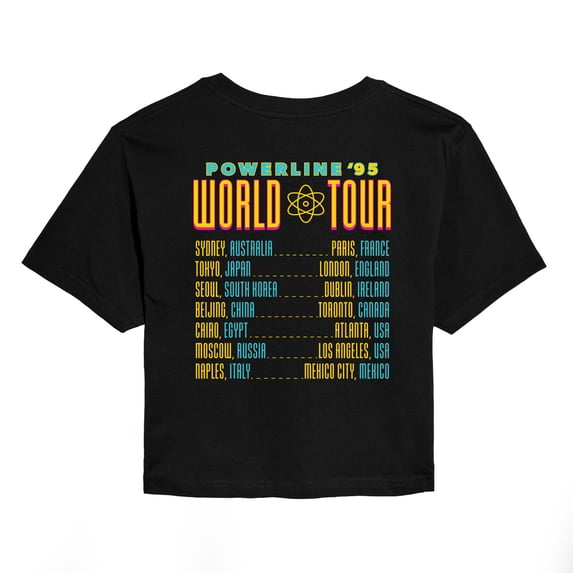 A Goofy Movie - Powerline Tour - Juniors Cropped Short Sleeve Graphic T-Shirt