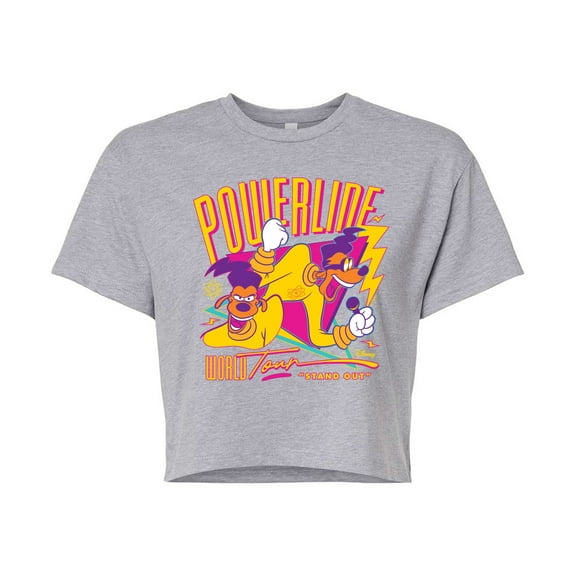 A Goofy Movie - Powerline Tour - Juniors Cropped Short Sleeve Graphic T-Shirt