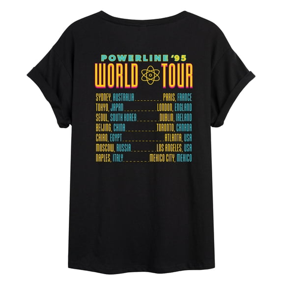 A Goofy Movie - Powerline Tour - Womens Oversized Graphic T-Shirt