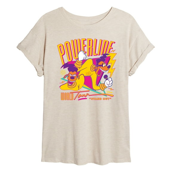 A Goofy Movie - Powerline Tour - Womens Oversized Graphic T-Shirt