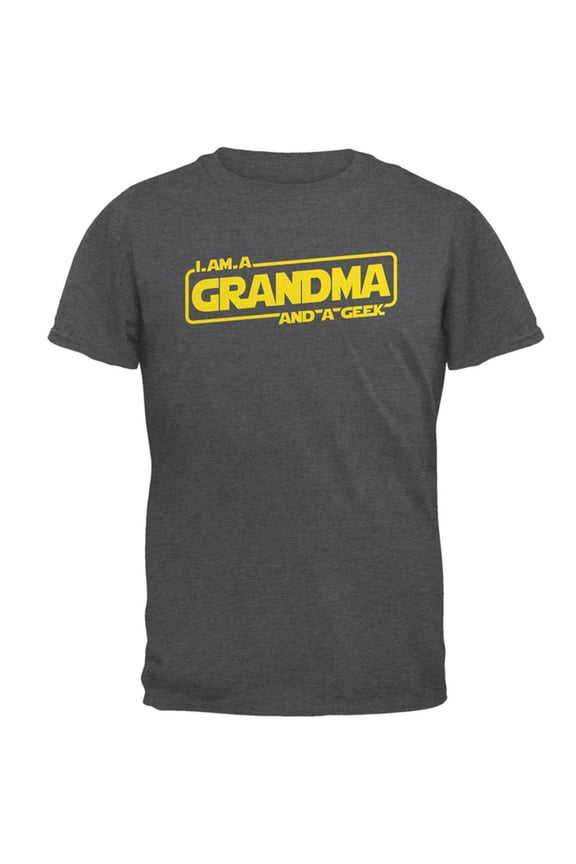 A Grandma and a Geek Mens T Shirt Dark Heather MD