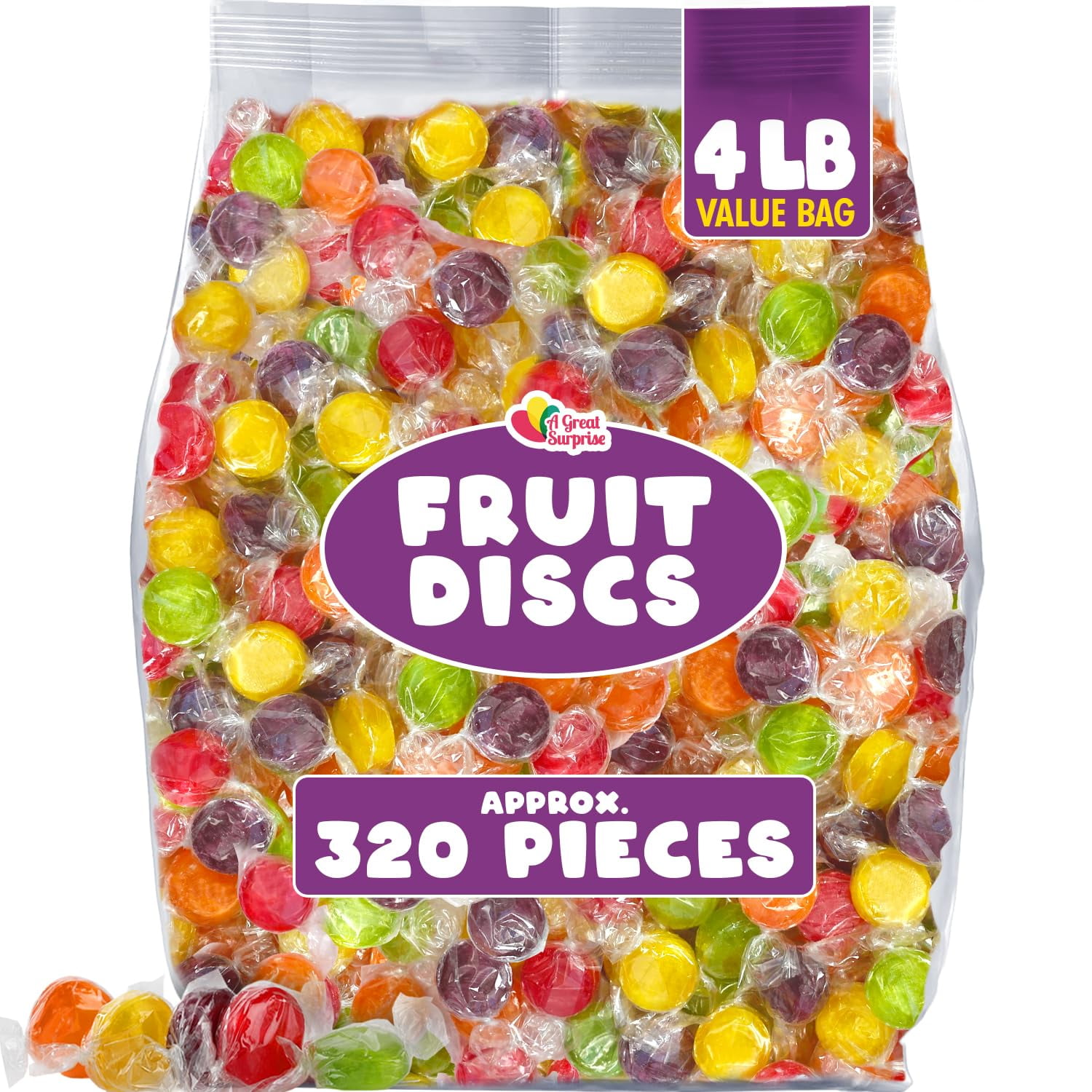 A Great Surprise Assorted Rods Hard Candy 5 Pound Bag Bulk