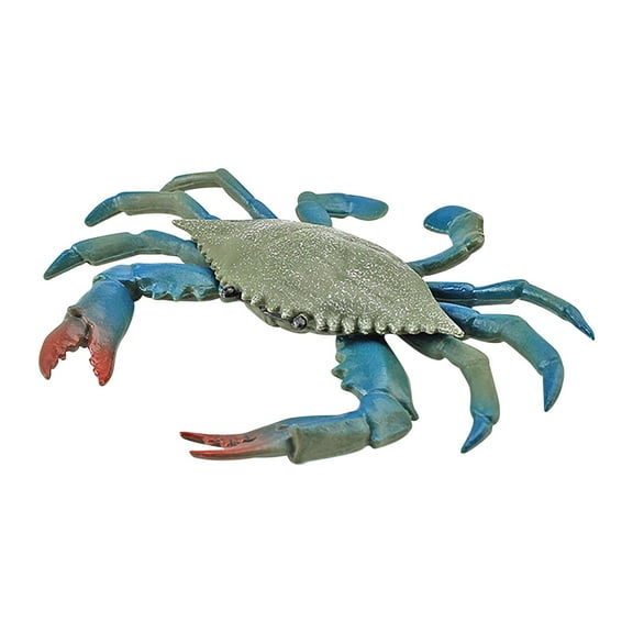 A Green Crab Simulation Sea Animal Model Toy For Children Plastic Figure Educational Decor