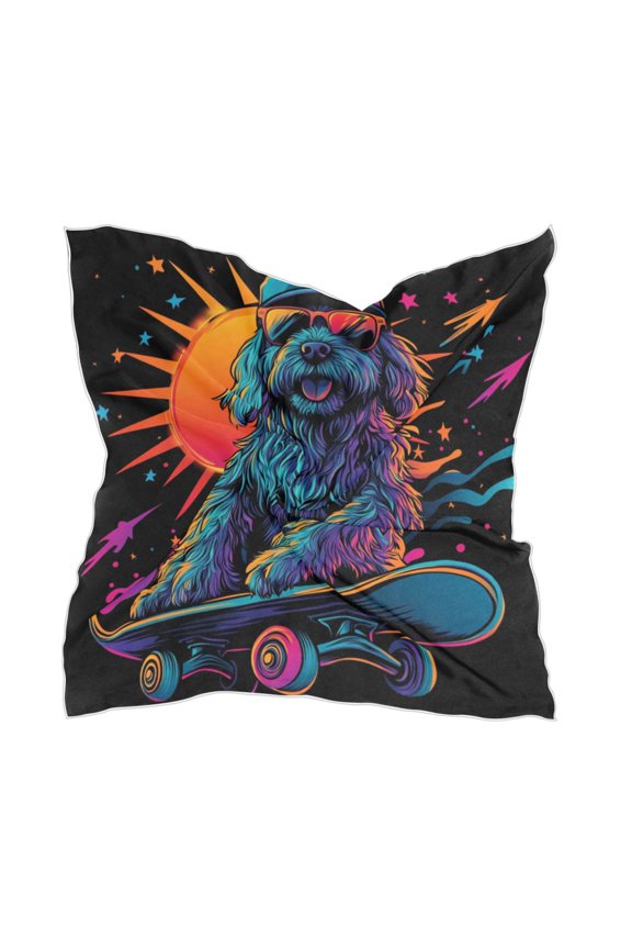 A Grey Dog Women's Fashion Soft Scarf Square Satin Head Scarf Neck Scarf Head Hair Wraps