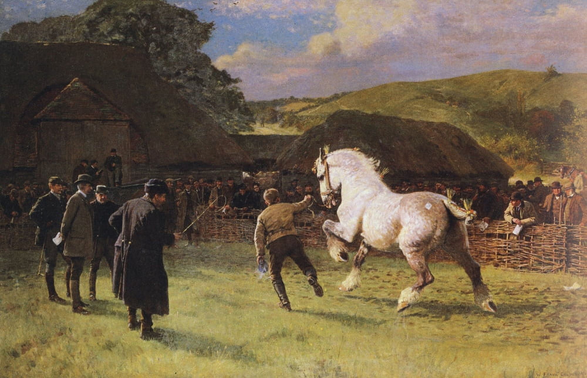 A Grey Mare 1903 Canvas Art - Frank Calderon (24 x 36)
