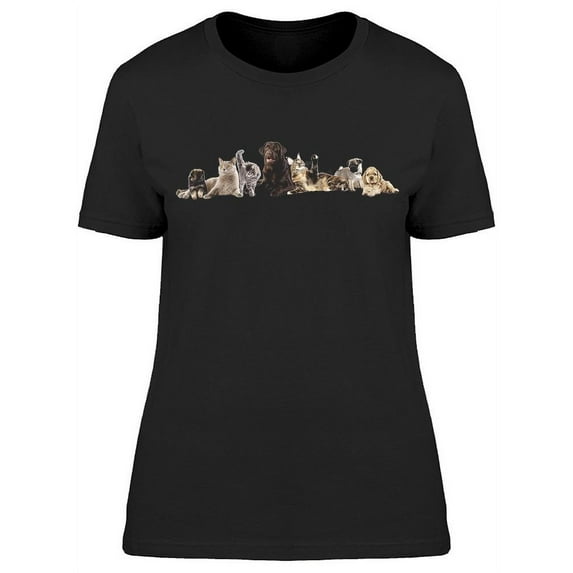 A Group Of Cats And Dogs T-Shirt Women -Image by Shutterstock, Female Medium