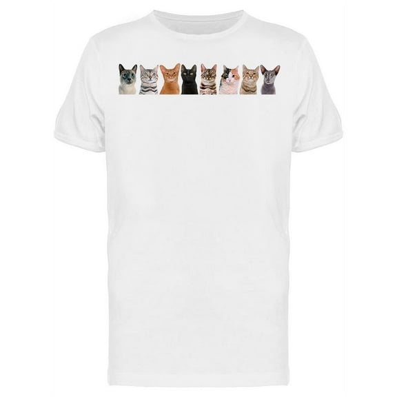 A Group Of Cute Cats T-Shirt Men -Image by Shutterstock, Male Large