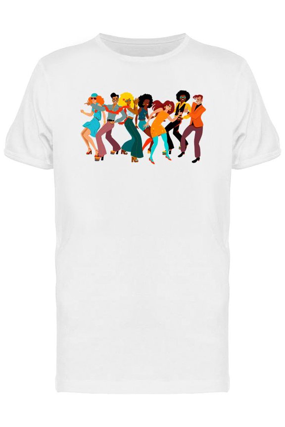 A Group Of Disco Dancers T-Shirt Men -Image by Shutterstock, Male Medium