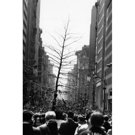 A Group Of Marchers Carry A Tree On 5Th Avenue History (18 x 24)