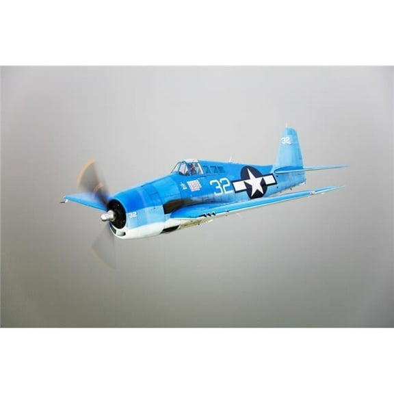 A Grumman F6F Hellcat Fighter Plane in Flight Over Chino California Poster Print, 17 x 11