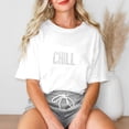 thumbnail image 1 of A Grunge Style Relaxation Quote with the Bold Word CHILL Comfort Color T-Shirt, up to size 4XL, 1 of 4
