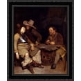 thumbnail image 1 of A Guard Room Interior, With A Soldier Blowing Smoke In The Face Of His Sleeping Companion, A Third Looking On 20x24 Black Ornate Wood Framed Canvas Art by Borch, Gerard ter, 1 of 2