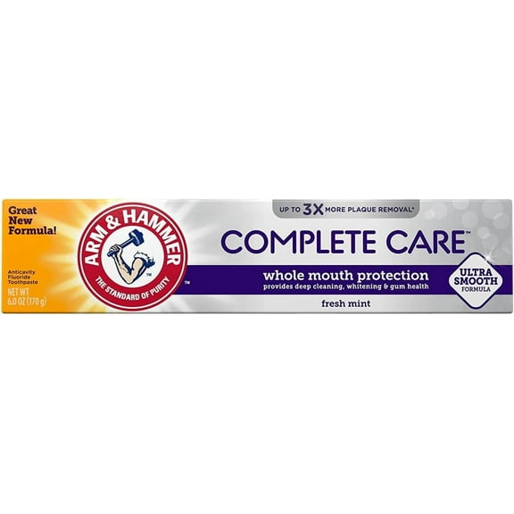 A&H Cmplete Care Ex Whitn Size 6z Arm & Hammer Complete Care Toothpaste Extra Whitening Fresh Mint 6 Ounce