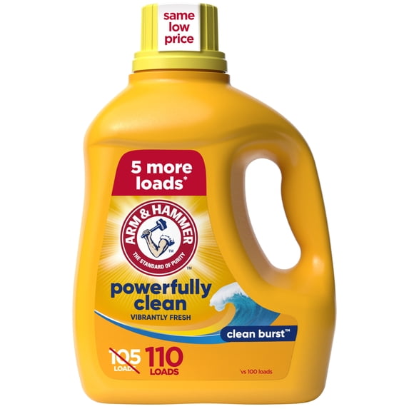 ARM & HAMMER Laundry Detergent Liquid, Clean Burst, 110 fl oz, 110 Loads