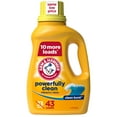 thumbnail image 1 of ARM &HAMMER Laundry Detergent Liquid, Clean Burst, 10 Extra Loads, 43 fl oz, 43 Loads, 1 of 14