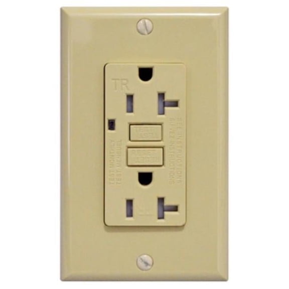 A H Lighting GFCI-20-I-TR 20A A Tamper-Resistant GFCI Receptacle, Ivory