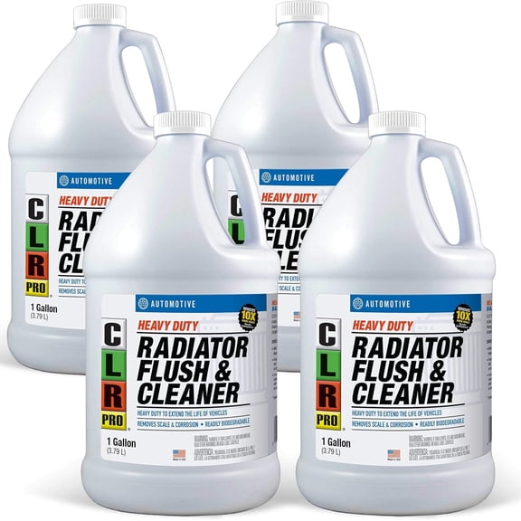 A-HDRFC-4PRO CLR PRO Automotive Heavy Duty Radiator Flush & Cleaner 1 Gal 4 Pack