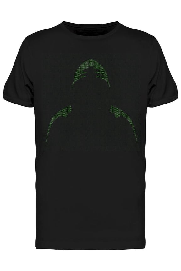 A Hacker On Binary Digits T-Shirt Men -Image by Shutterstock, Male 3X-Large