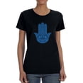 thumbnail image 1 of A Hamsa Hand Shaped T-Shirt Women -Image by Shutterstock, Female 3X-Large, 1 of 4
