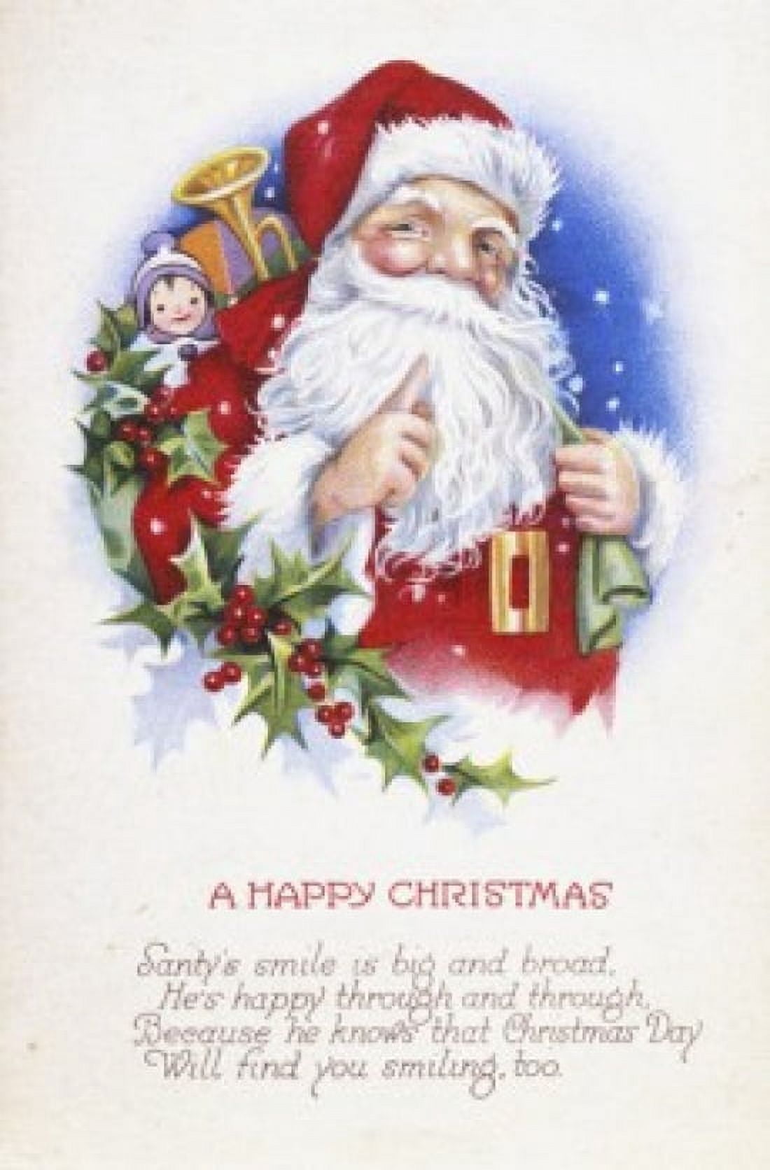 A Happy Christmas Nostalgia Cards Canvas Art - (18 x 24)