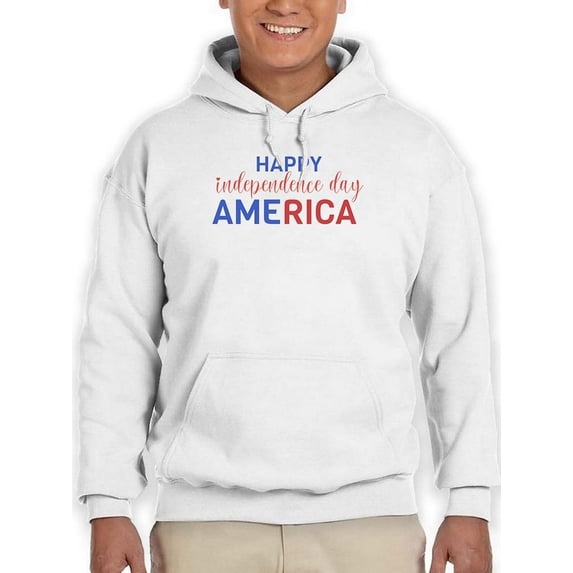 A Happy Independence Day. Hoodie Men -Image by Shutterstock, Male 5X-Large
