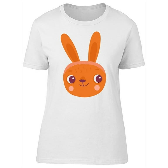 A Happy Orange Rabbit Doodle T-Shirt Women -Image by Shutterstock, Female x-Large